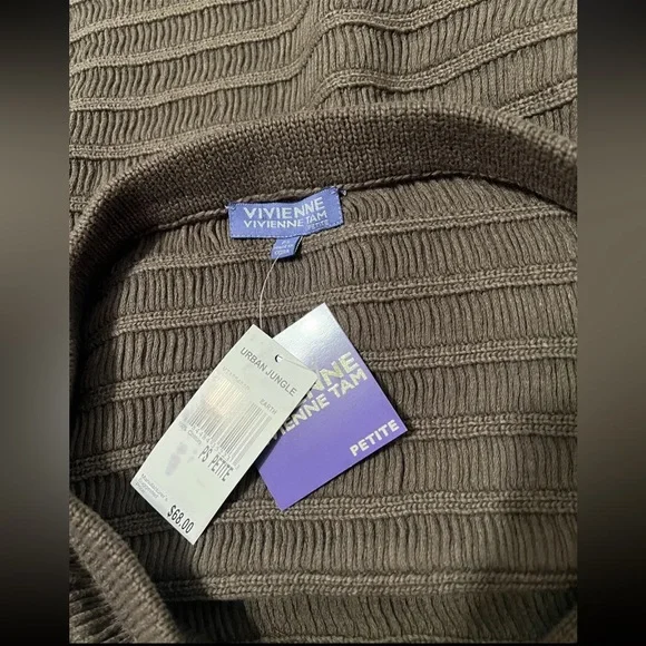 NWT Vivienne Tam Womens Petite PS S Urban Jungle Sweater Mini Skirt Earth Green - Picture 10 of 10